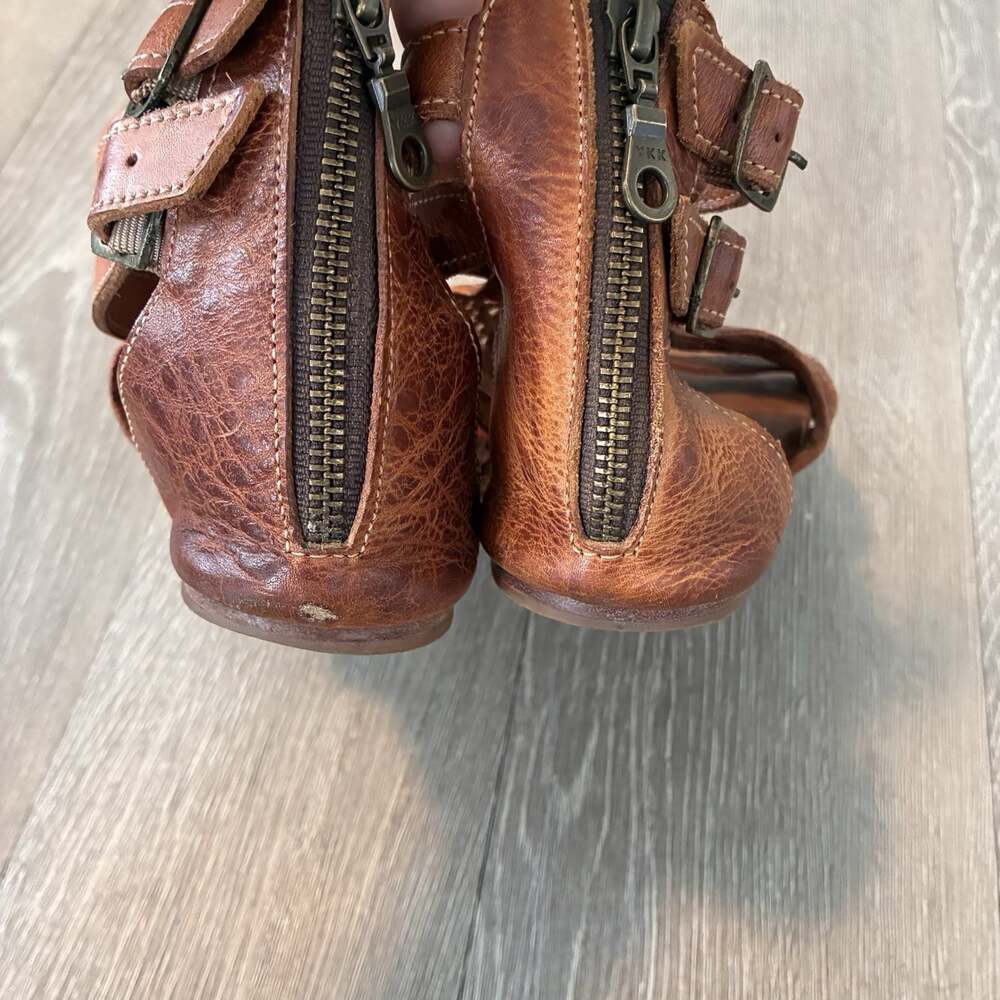 Bed Stu Capriana Dip Dye Brown Leather Strap Gladiator Sandals Boho Size 8 EUC - Picture 4 of 6